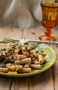 Pasta cavolfiore, zucca e funghi - Cardamomo & co